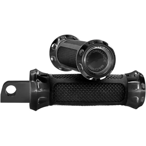 Performance Machine Overdrive Foot Pegs for Harley Models Footpegs Black