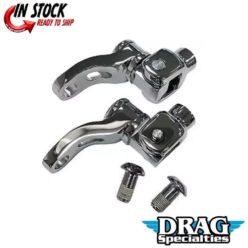 DRAG SPECIALTIES 1620-2476 Chrome Adjustable Passenger Peg Mount Kit