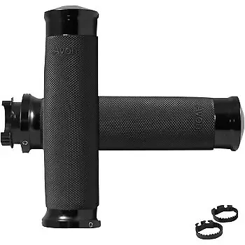 AVON Custom Contour Grips 1" for Metric Cruisers (Anodized Black) 0630-1708