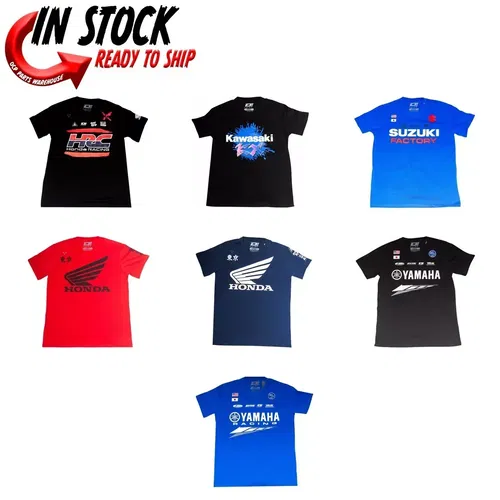 2024 D'COR FACTORY T-SHIRTS HONDA KAWASAKI SUZUKI YAMAHA - PICK SIZE & COLOR