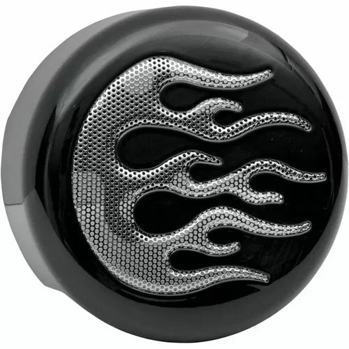Drag Specialties Black Flame Horn Cover for 1991-2013 Harley