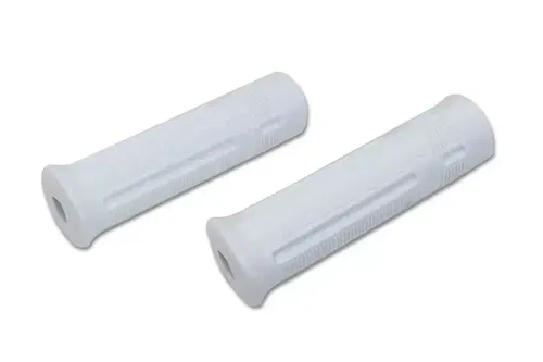 White Beck Plastic Grip Set fits Harley Davidson 28-0961