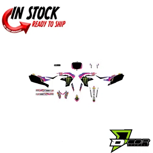 D'COR VISUALS COMPLETE RETRO MONSTER GRAPHICS KIT YAMAHA 2019-2023 YZ250F