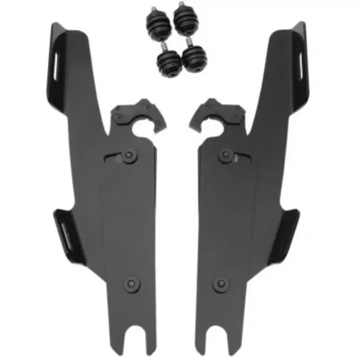 Memphis Shades Fats/Slim Black Mounting Kit for Harley Fat Boy FLFB/S 18-20