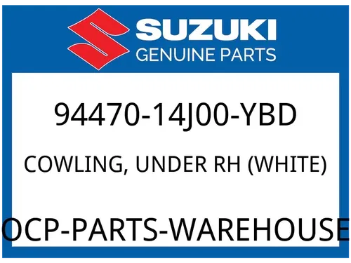 Suzuki OEM Part 94470-14J00-YBD COWLING, UNDER RH (WHITE)