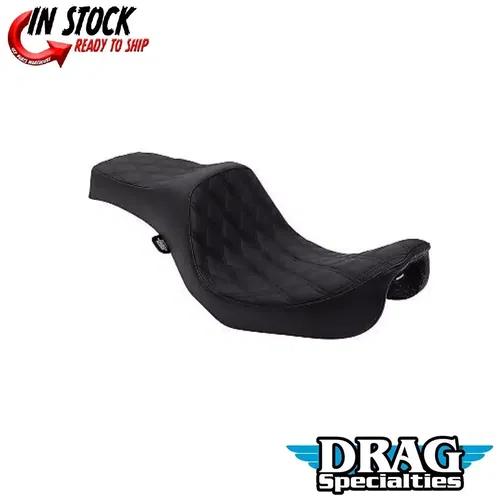 Drag Specialties 0803-0602 Predator III Seat Black Double Diamond Stitch