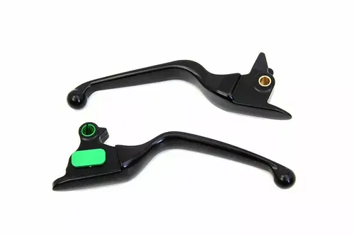 Matte Black Smooth Wide Hand Lever Set for Harley Davidson by V-Twin