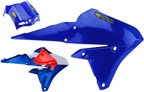 Cycra Blue PowerFlow Radiator Shrouds (Pair) For Yamaha YZ 250 F 450 14-16