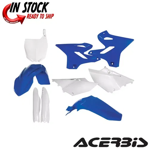 ACERBIS FULL PLASTIC FENDER KIT BLUE/WHITE YAMAHA 15-2021 YZ250 YZ125 2402964891