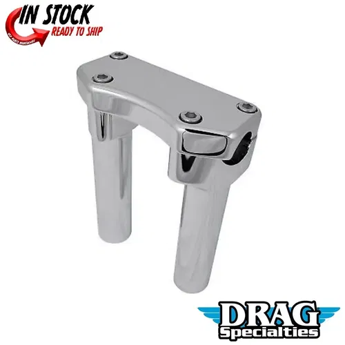Drag Specialties 0602-0592 Chrome 6" Handlebar Riser Top Clamp Kit for 1" Harley