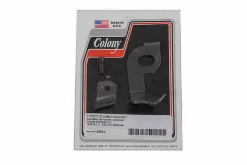 Parkerized Throttle Cable Bracket for Harley Davidson by V-Twin