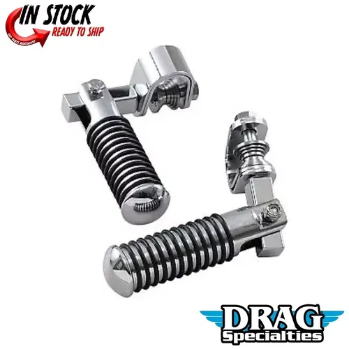 DRAG SPECIALTIES DS-253300 Clamp Mount Footpegs for 1-1/4" Highway Bar