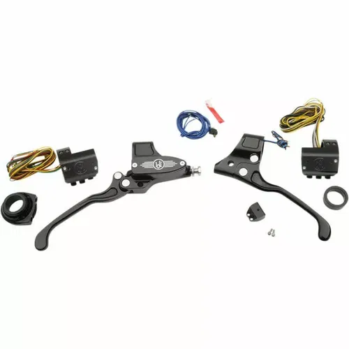 Performance Machine Contrast Cut 9/16 Handlebar Control Kit Cable 3 Button Black