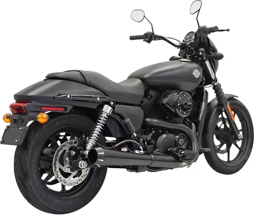 Bassani Black 4" Megaphone 2-1 Slip On Muffler 2015-2019 Harley XG500 XG750