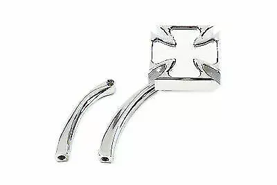 V-Twin Red Baron Mirror with Billet Curved Stem Chrome for Harley Davidson