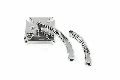 V-Twin Red Baron Mirror with Billet Curved Stem Chrome for Harley Davidson