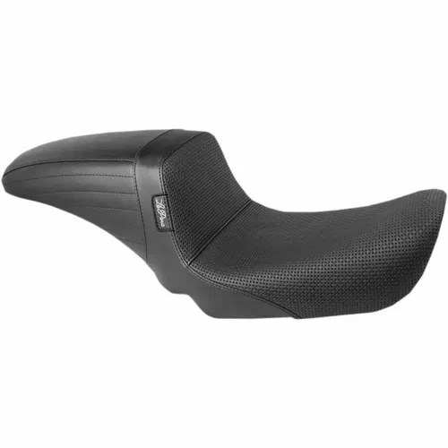 Le Pera LK-591BW Basket Weave Black KickFlip Solo Seat Harley Dyna 06-17