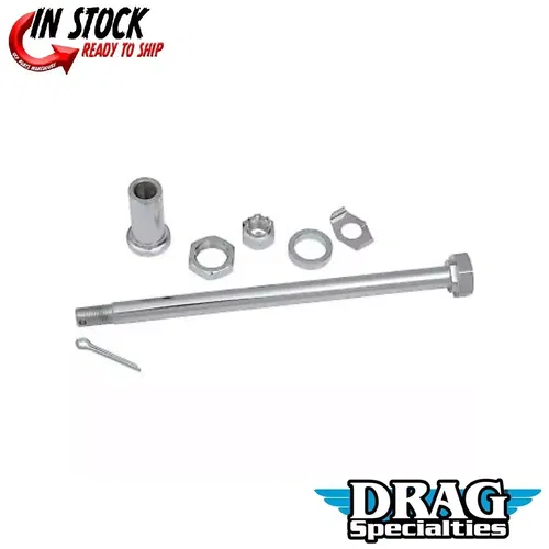 Drag Specialties 0214-0580 Chrome Rear Axle Kit for 67-72 Big Twin (11.1875")