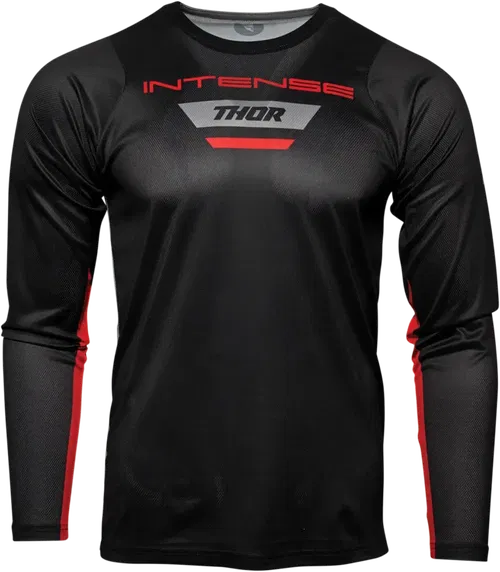 THOR Intense MTB Long-Sleeve Jersey - Black/Heather Gray - Small 5120-0063
