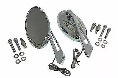 Chrome Billet Mirror Set for Harley Davidson by V-Twin