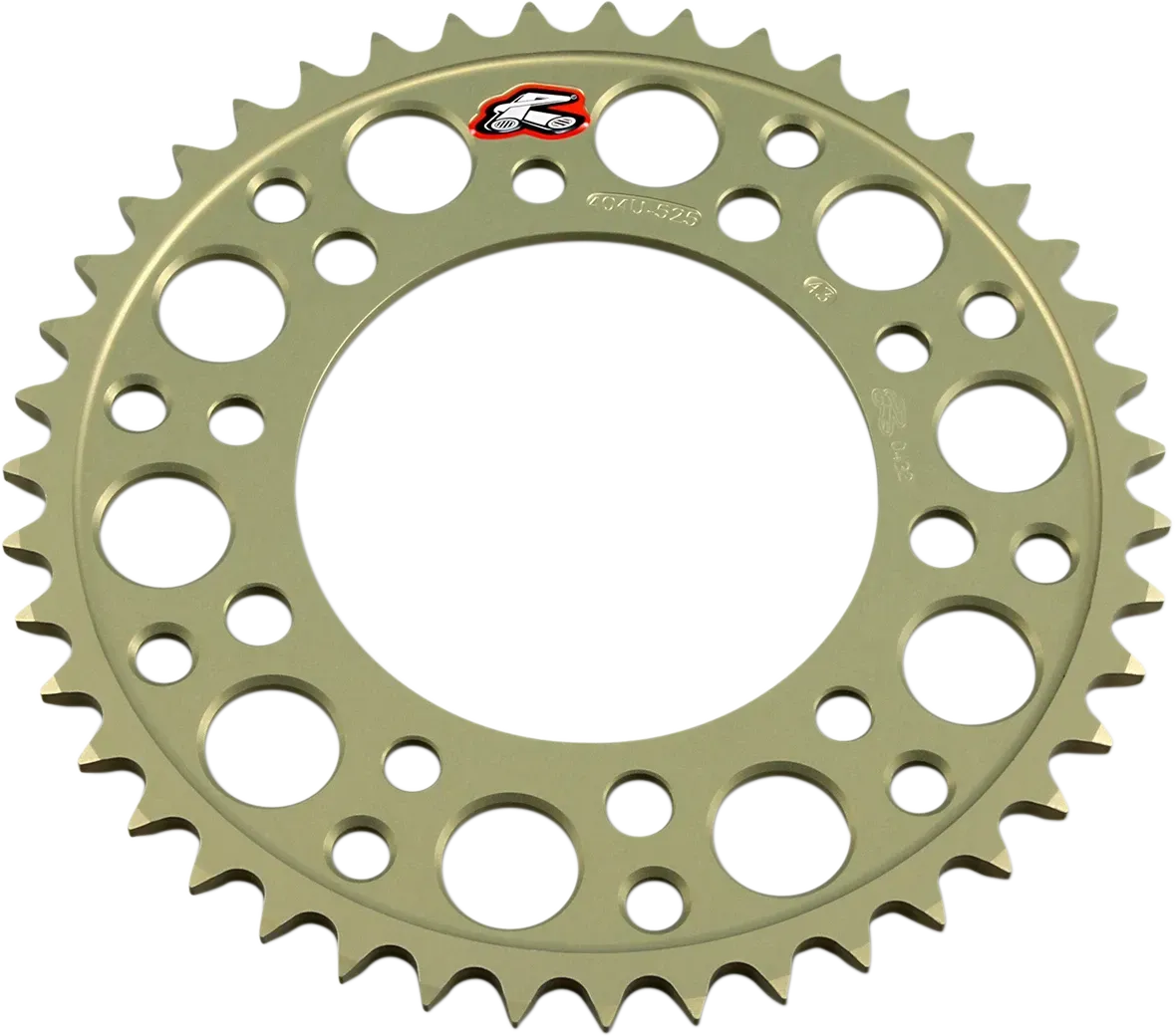 RENTHAL Rear Sprocket - Aluminum - 43 Tooth - Fits Honda/Yamaha 404U-525-43P-HA