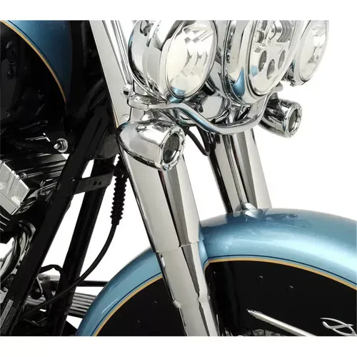 Drag Specialties Chrome Cowbell Fork Slider Covers for Harley Touring 1984-2013