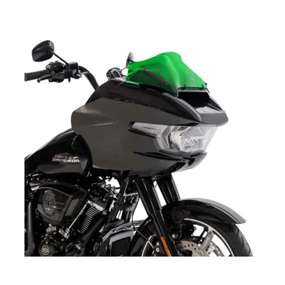 KLOCK WERKS KOLOR FLARE SPORT WINDSHIELD 8" GREEN- HARLEY FLTR KWW-01-0758