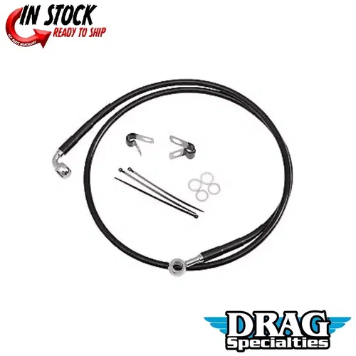 DRAG SPECIALTIES 1741-2580 Vinyl Covered Stainless Front Upper Brake Line Kit