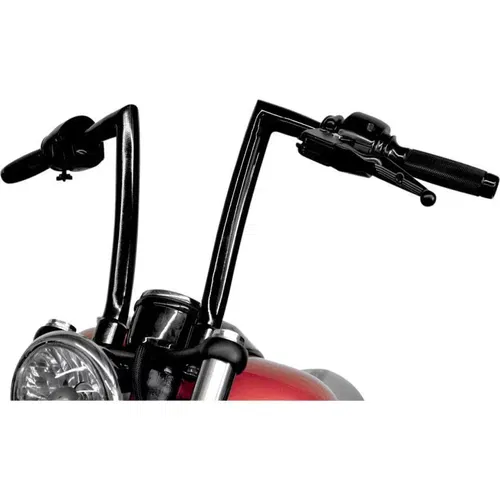 Todds Cycle 12" Gloss Black 1-1/4" Strip Handlebars 2011-2013 Harley Blackline