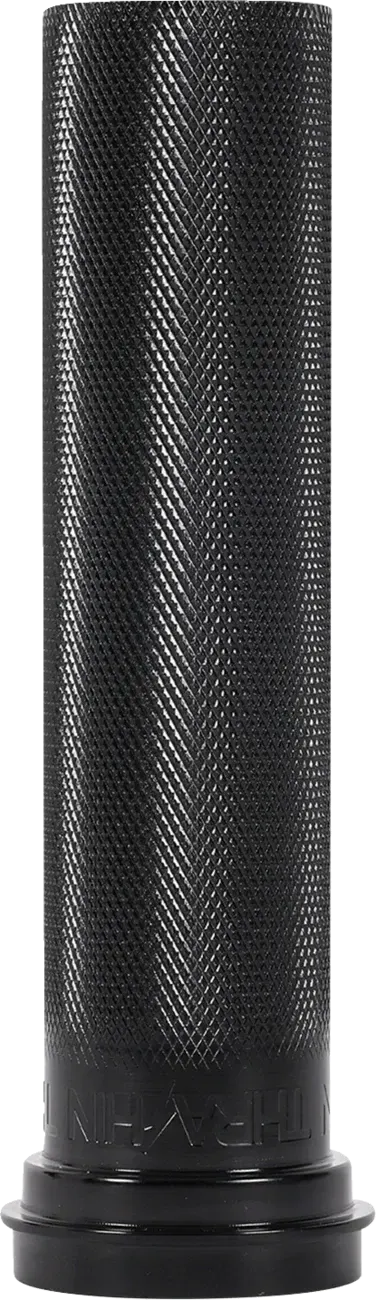 THRASHIN SUPPLY CO. Throttle Tube - Knurled - 1" - TBW - Black TSC-2704-1