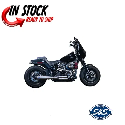 S&S CYCLE 2 INTO 1 SUPERSTREET EXHAUST 2018-2024 SOFTAIL STREET BOB FXBB