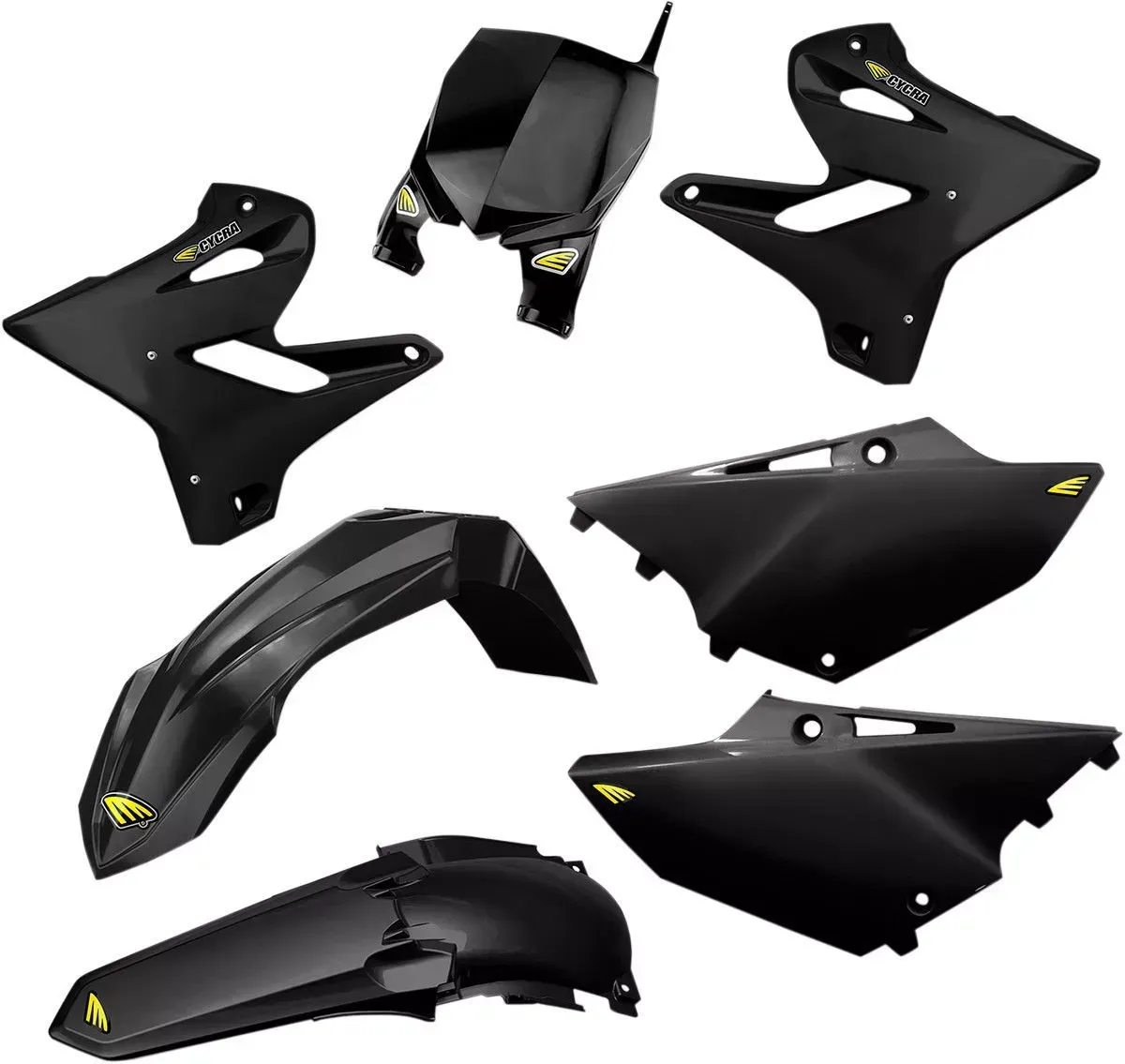 Cycra Black Plastic Kit Powerflow For Yamaha YZ 125 250 250 X