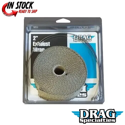 Drag Specialties 1861-1112 Bronze Color Woven Basalt Exhaust Wrap Kit 2" x 25'