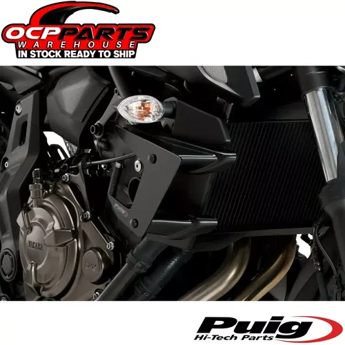 NEW PUIG 2018 - 2023 YAMAHA MT-07 BLACK DOWNFORCE SIDE SPOILERS 20381N