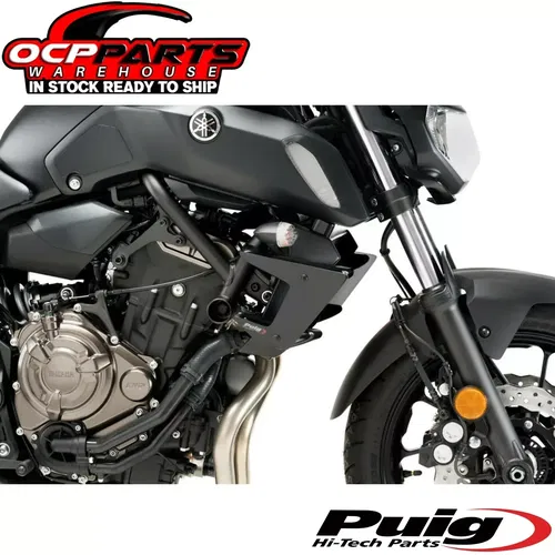 NEW PUIG 2018 - 2023 YAMAHA MT-07 BLACK DOWNFORCE SIDE SPOILERS 20381N