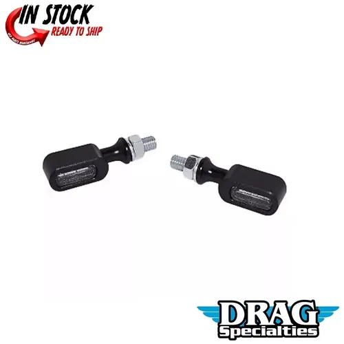 Drag Specialites 2040-2776 Matte Black Amber Universal Front LED Marker Lights
