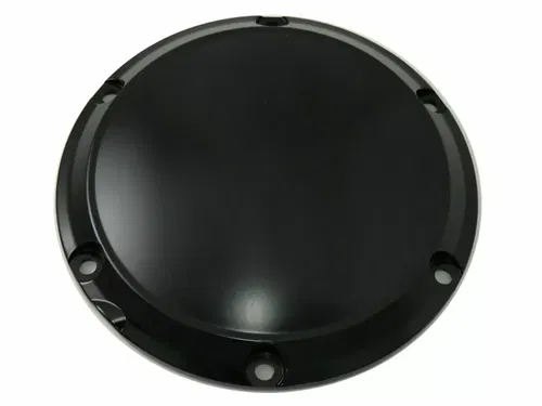 Black 6-Hole Smooth Derby Cover for Harley Davidson by V-Twin