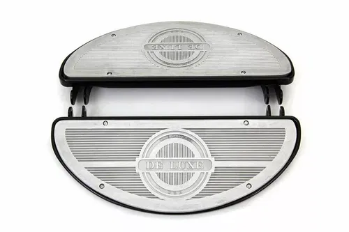Black Driver Half Moon Deluxe Footboard Set for Harley Davidson by V-Twin