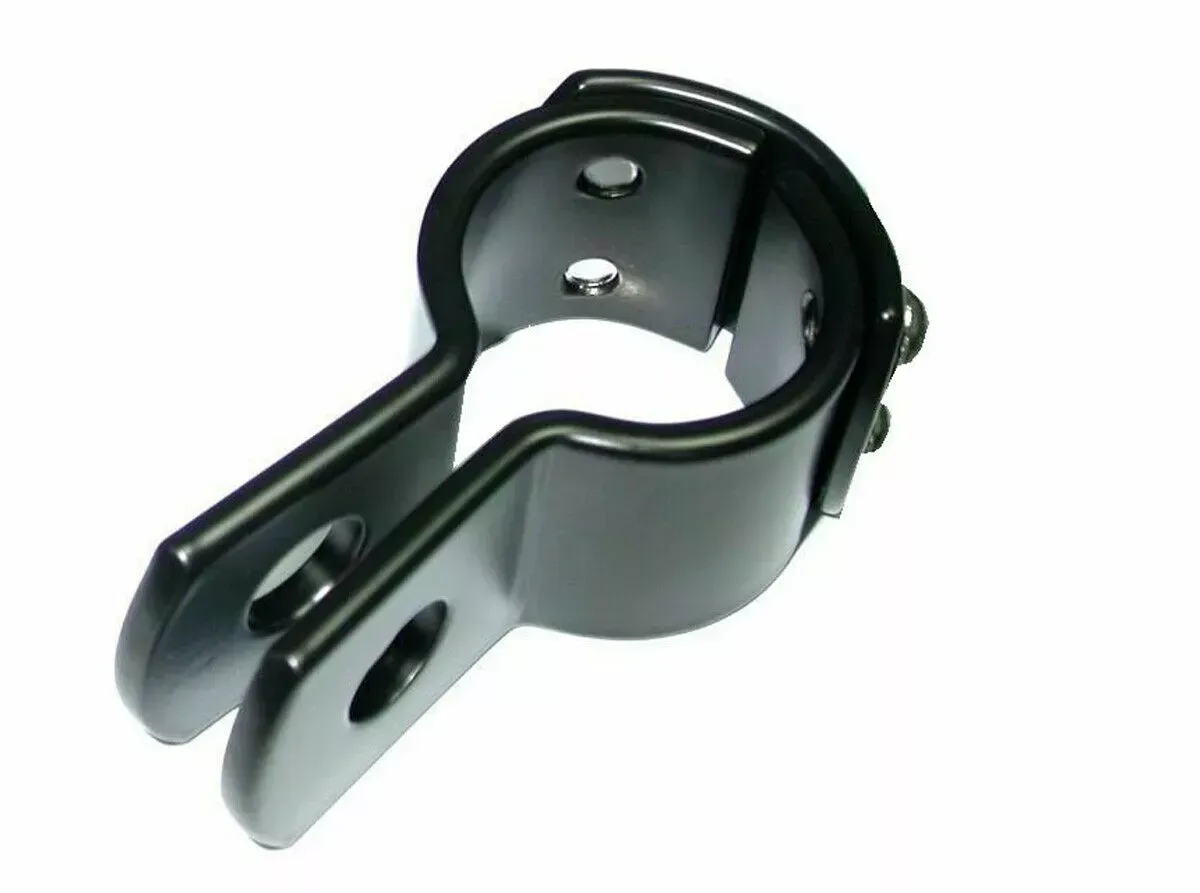 Black 1-1/2  Footpeg Mount Clamp Set for Harley Davidson by V-Twin