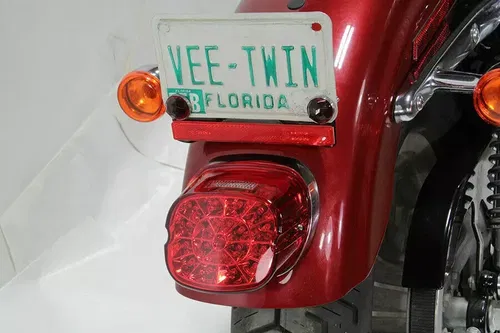 Lay Down Tail Lamp Assembly Red LED for Harley Davidson by V-Twin