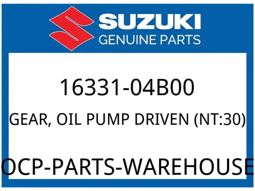 Suzuki OEM Part 16331-04B00 GEAR, OIL PMP DRIVEN (NT:30)
