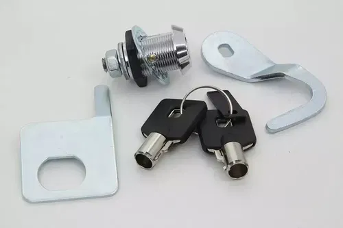Chrome Saddlebag Lock and Key Kit fits Harley Davidson 49-1006