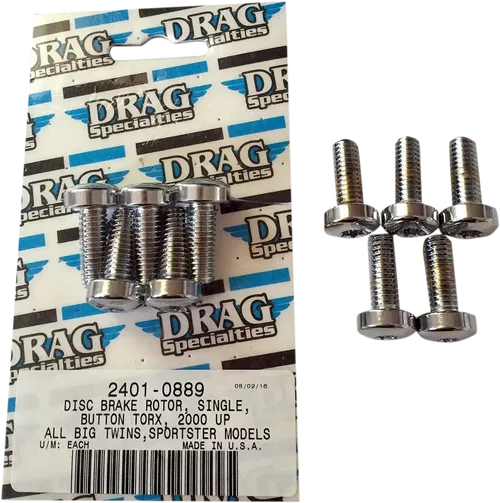 DRAG SPECIALTIES Mounting Kit - Rotor to Hub - Front - Chrome MK771