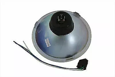 7" Headlamp Unit Replacement Flat Type for Harley Davidson by V-Twin
