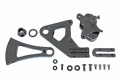 V-Twin Chrome Rear 4 Piston Caliper and Bracket Kit 22-0764