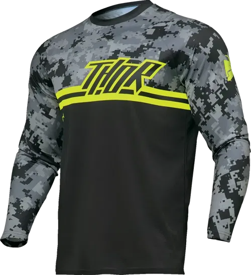 THOR Youth Sector DIGI Camo Jersey - Black/Camo - XS 2912-2395