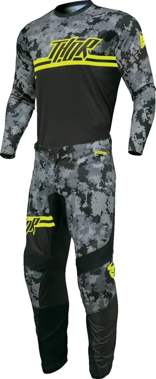 THOR Youth Sector DIGI Camo Jersey - Black/Camo - XS 2912-2395