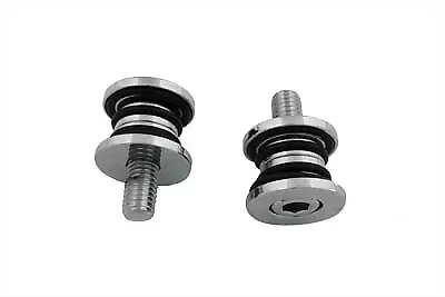 Flush Mount Top Triple Tree Bushing Kit Chrome for Harley Davidson by V-Twin