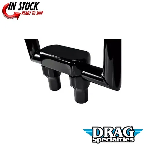 Drag Specialties 0602-0603 Black 3" Handlebar Riser Top Clamp Kit for Harley 1"