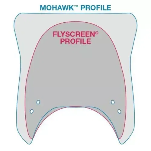 National Cycle Mohawk Windshield Dark Tint Chrome Fits 44-51mm OD N2839-001